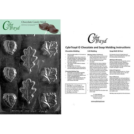 

Leaf Soap Assortment Chocolate Candy Mold with Exclusive Cybrtrayd Copyrighted Molding Instructions
