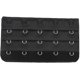 thumbnail image 1 of Black 5 Rows Hook and Eye Tape Extension Bra Strap Extender 5 Pcs for Women, 1 of 5