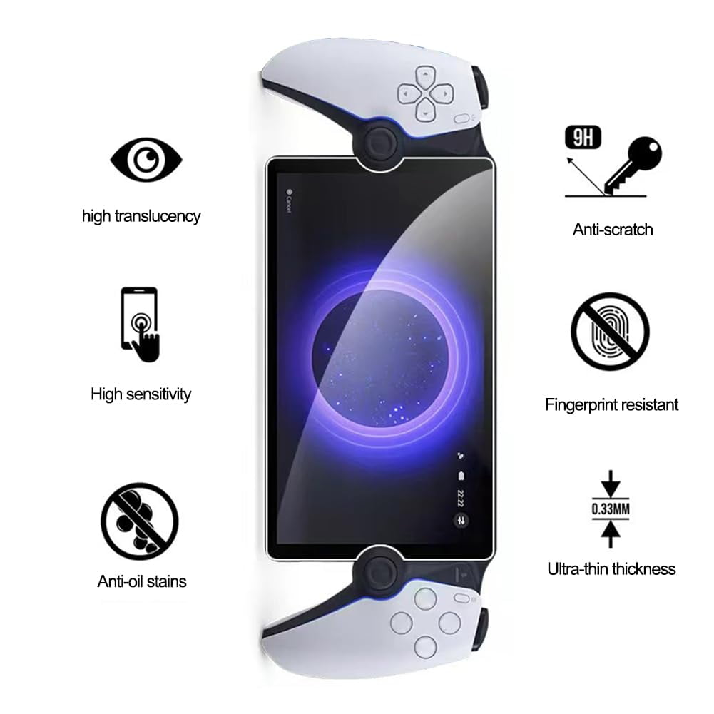 Hard Carrying Case Compatible with Playstation Portal, EVA Portable Travel Case for PS 5 Portal Accessories, Tempered Glass Screen Protector, Protective Cover, Hard Shell Protective Bag (Set A)