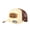 Brown & Beige, variant on Unisex Tiger Flag Leather Patch Patchwork Trucker Hat, Adjustable Mesh Cap for Vacation Travel Outdoor Daily Wear