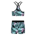 thumbnail image 2 of DPOIS Kid Girls Tracksuit Set Athletic Raceback Top with Bottom Boyshort Beachwear Summer Lily Pink 8, 2 of 7