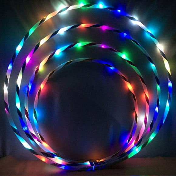 AMERTEER LED Hoop Dance Exercise Light Up Hoop for Kids Adults Children  Fitness Equipment Weight Loss Auto Color Changing Strobe Glow Light  Hoop Hooper Gift