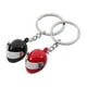 thumbnail image 4 of 2 llaveros de metal con diseño creativo de casco de motocicleta, colgantes con personalidad de coche (rojo y negro), 4 of 7