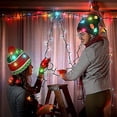 thumbnail image 3 of Gorros navideños TANGJMXG con iluminación LED Gorro feo de Papá Noel 10 Luces Coloridas, 3 of 5