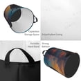 thumbnail image 2 of Balery Moonlit Night Sky Wolf Cesta de ropa redonda con asas, impermeable, independiente, para ropa, juguetes, dormitorio y familia-Medium, 2 of 6