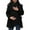 Black, variant on Hooded Coat for Women Pregnant Womens Three in One Winter CoatTthick Quilted Warm Hooded Down Jacket with Pockets