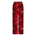 thumbnail image 7 of Enjoytime Christmas Womens Pants Casual Printed Elastic Waist Trousers Fashion Flannel Loose Comfy Pants with Pockets Multicolor L, 7 of 7