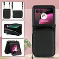 thumbnail image 2 of Compatible with Motorola Razr 2024 Crossbody Wallet Case,With Wrist Strap and Shoulder Strap,Zipper Card Slots Pocket,PU Leather Shockproof Protective Rugged Phone Case,Black, 2 of 11