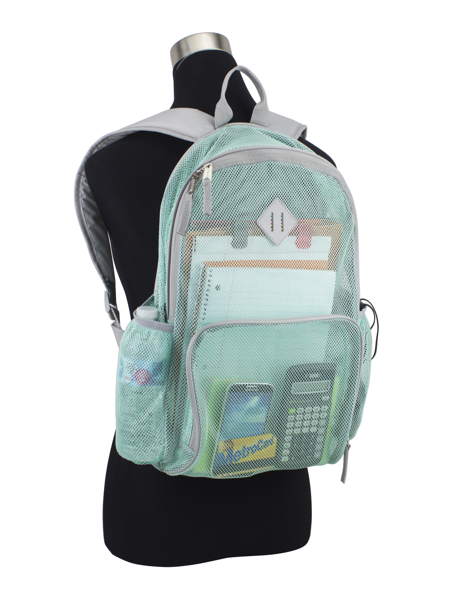 Eastsport Unisex Multi-Purpose Mesh Backpack with Front Pocket Mint - image 4 of 6