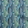 thumbnail image 1 of oneOone Polyester Spandex Dark Teal Blue Fabric Floral Craft Projects Decor Fabric Printed By The Yard 56 Inch Wide, 1 of 1