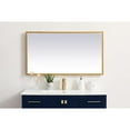 thumbnail image 3 of Elegant Decor Pier 20x36 inch LED mirror with adjustable color temperature 3000K/4200K/6400K in brass, 3 of 13