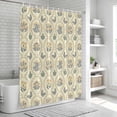 thumbnail image 6 of Yellow Flower Pattern Shower Curtain, Waterproof Shower Curtains for Bathroom, Vintage Botanical Floral Simple Yellow Washable Fabric Bathtub Curtain Set Bath Decor with 12 Hooks 72"x78", 6 of 8