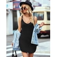 thumbnail image 4 of Ekouaer Women's Nightgown 2 Pack Racerback Sleeveless Night Shirt Sexy Sleepdress Plain Color Simple Daily Wear Cami Dress V Neck Spaghetti Strap Sleepwear Plus Size Lingerie, 4 of 4