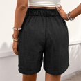 thumbnail image 5 of Shorts High Waisted Pleated Lightweight Casual Summer Trendy 2026 Work Trouser Shorts with Pockets Black XL, 5 of 6