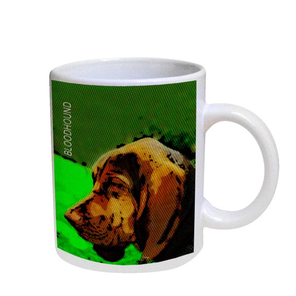 KuzmarK Coffee Cup Mug Pearl Iridescent White - Bloodhound Comic Strip