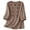 Khaki, variant on Embroidered Tops for Women Retro Cotton Linen 3/4 Sleeve Boho Shirts Summer Dressy Casual Flowy Blouse