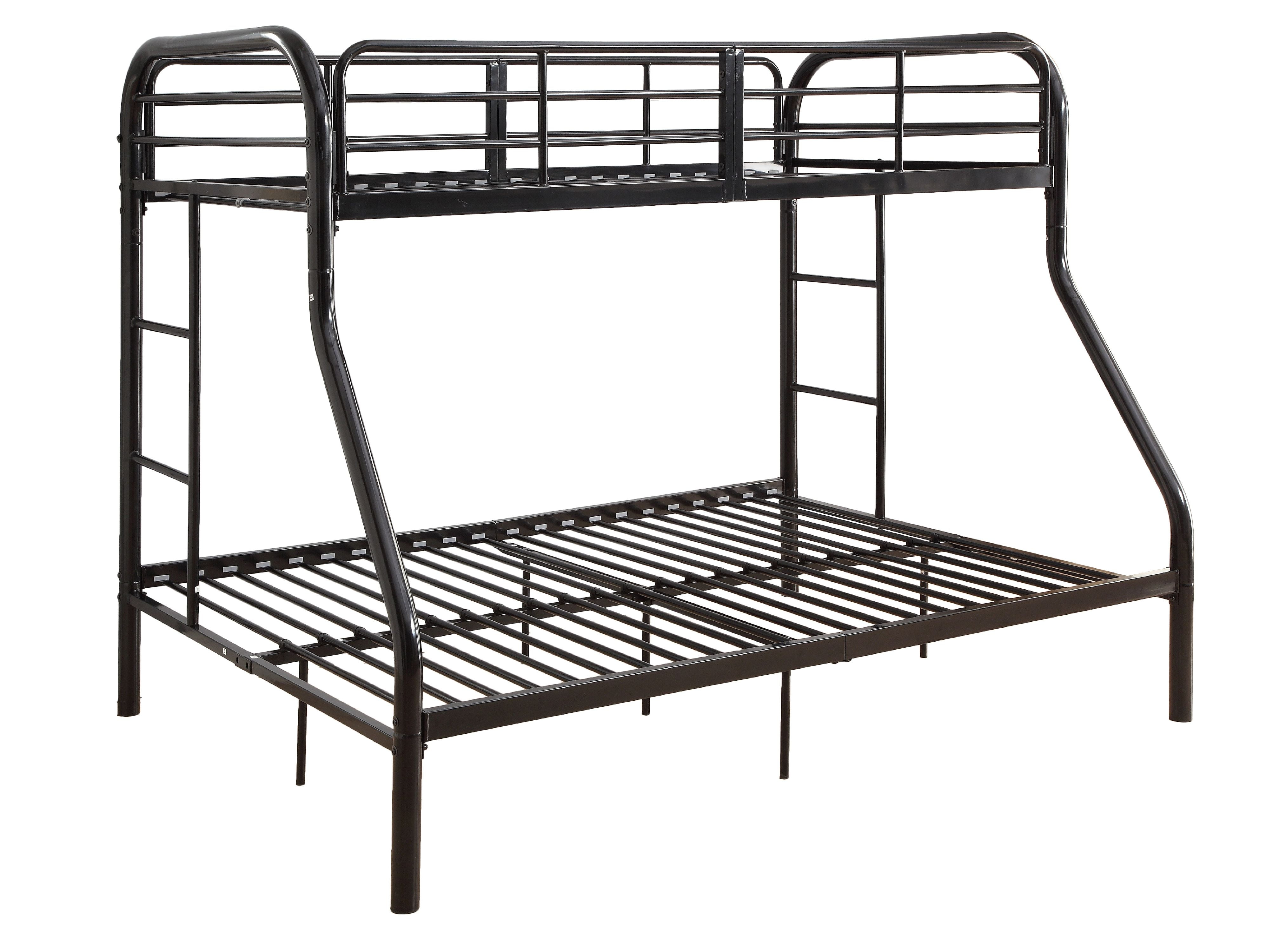 ACME Tritan Twin/Full Bunk Bed, Black