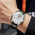thumbnail image 6 of OLEVS Automatic Watches for Men Self Winding Mechanical Skeleton Flywheel Multifunction Luxury Dress Roma Rumerals Calendar Waterproof Luminous Men Wrist Watches Leather, 6 of 13