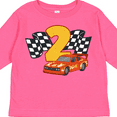 thumbnail image 4 of Inktastic Number Two Race Car Boys or Girls Long Sleeve Toddler T-Shirt, 4 of 5