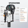 thumbnail image 4 of 37.77cc Gas-Powered T Post Driver 4-Stroke Fence Piling Pounder w/ 2 Head, 4 of 7