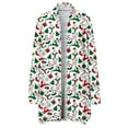 thumbnail image 6 of Lenago Women's Christmas Cardigan Santa Claus Print Cardigan Long Sleeve Cardigan Sweater Coat, 6 of 6