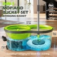 thumbnail image 3 of Pedal Spin Mop and Bucket with Wringer Set,EasyWring Microfiber Mop with 3 Mop Pads,360 ° Spinning Floor Cleaning System - Home & Office, 3 of 8