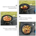 Axio 9 Inch Cast Iron Grill Pan with Foldable Handle Camping NonStick