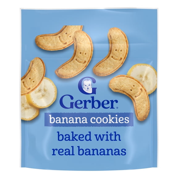 Gerber Toddler Snacks, Banana Cookies, Toddler Cookies, Finger Foods, Snacks for Toddlers 5 oz