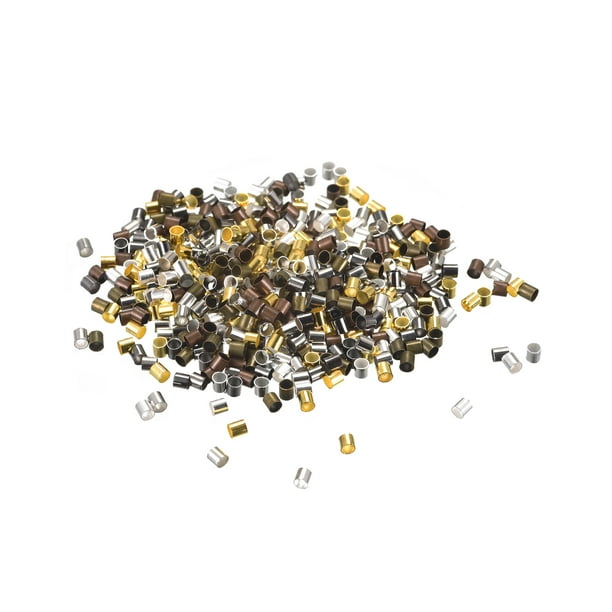 Uxcell 500Pack 1.5x1.5mm Crimp Tube Beads Jewelry Making Crimp End