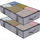 thumbnail image 1 of Contenedores de almacenamiento debajo de la cama, (paquete de 2), bolsas de almacenamiento grises de gran capacidad con asa reforzada, para ropa, sábanas, toallas, mantas, dormitorio, armario, dormitorio JM MX-0140504FYD, 1 of 5