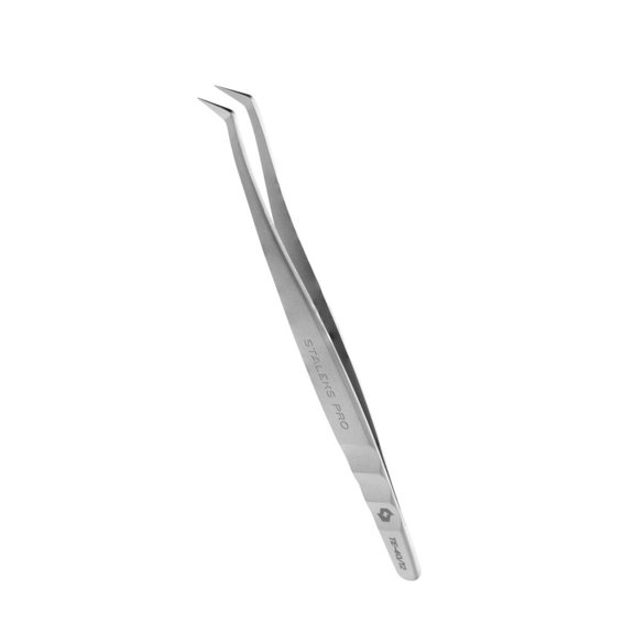 Professional eyelash tweezers EXPERT 40 TYPE 12 (curved tweezers for volume extension,65′)- TE-40/12