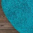thumbnail image 6 of Rugs.com Solid Shag Collection Rug – 8' x 10' Oval Turquoise Shag Rug Perfect For Living Rooms, Large Dining Rooms, Open Floorplans, 6 of 9