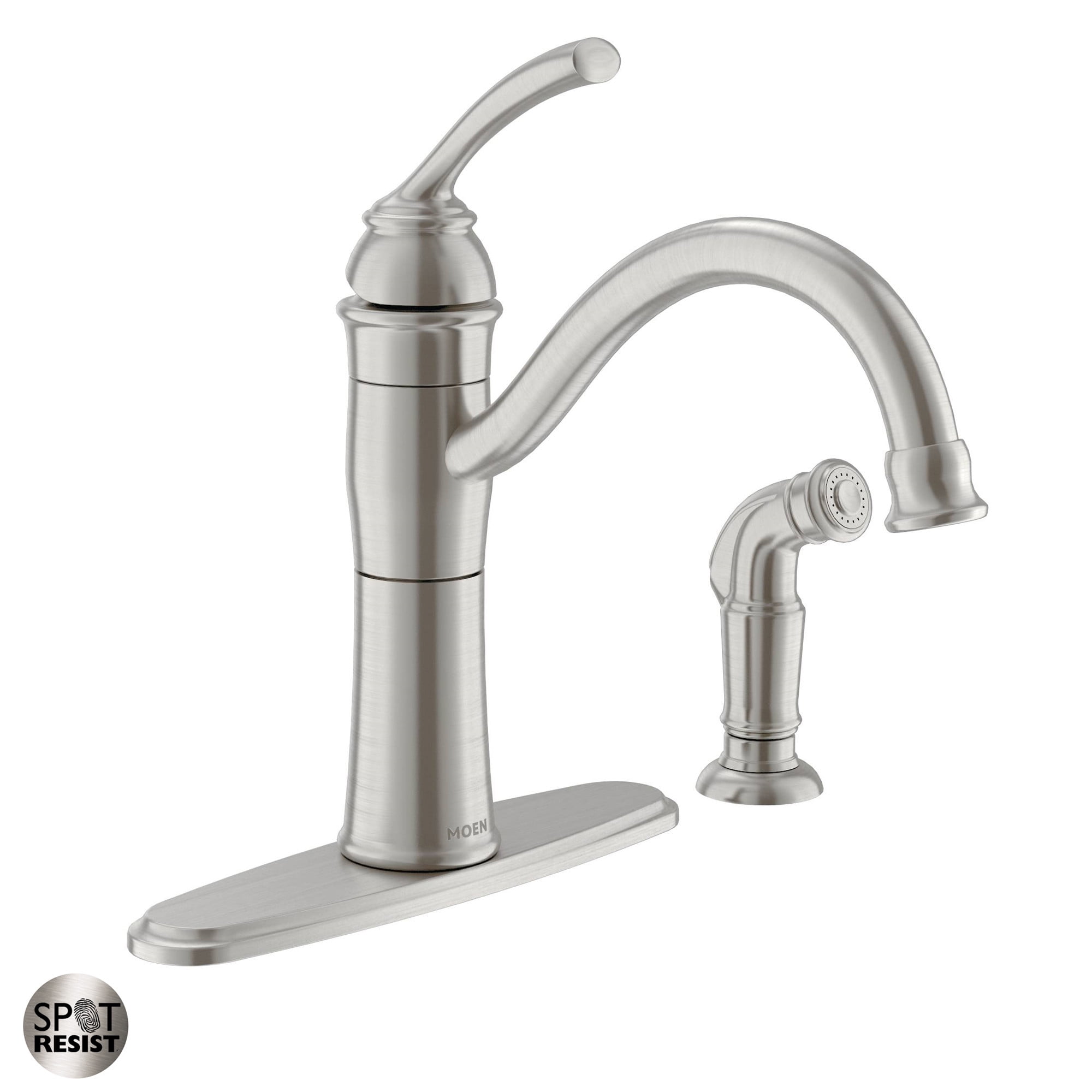 Moen Braemore Single Hole Kitchen Faucet 87230srs Spot Resist Moen Braemore Single Hole Kitchen Faucet 87230srs Spot Resist Stainless Com