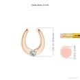 thumbnail image 3 of ANGARA Natural Gypsy-Set Diamond Horseshoe Pendant in 14K Rose Gold for Women (Size-3.8mm| Color-I-J| Clarity-I1-I2) | April Birthstone, Anniversary, Jewelry Gift for Women | Natural Diamond Necklace, 3 of 7
