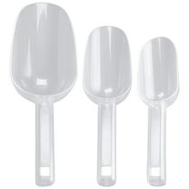3 Pcs of Plastic Ice Scoop, Clear Thickened Plastic Ice Scoops for Freezer