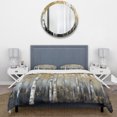 thumbnail image 3 of Designart "Dense Birch Tree Forest I" Tree Bedding Covert Set - Country Grey Landscapes Bed Set With 2 Shams, 3 of 6