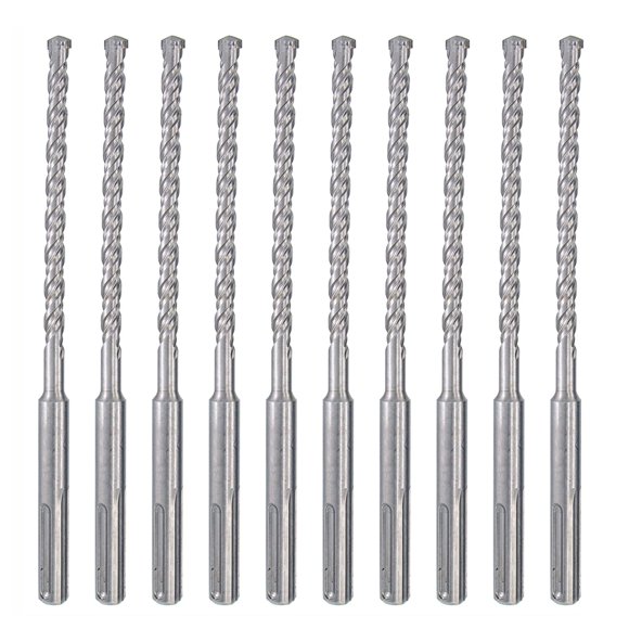 Ensemble de Perceuse à Marteau SDS Plus 3/16 Po x 6 Po Perceuse à Pierre en Béton-10 Pcs