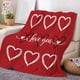 thumbnail image 4 of Puntoco Manta de franela de la serie del día de San Valentín, manta para la siesta en el hogar, la oficina, el sofá de la sala de estar y la manta de franela de invierno, 4 of 5