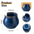thumbnail image 4 of Soporte de esponja de cerámica Zoeeker para fregadero de cocina, porcelana azul, 4 of 7