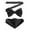 Black2, variant on Bow Ties for Men Solid Color Pre-Tie Bow Tie and Pocket Square Set Classic Formal Tuxedo Bowties