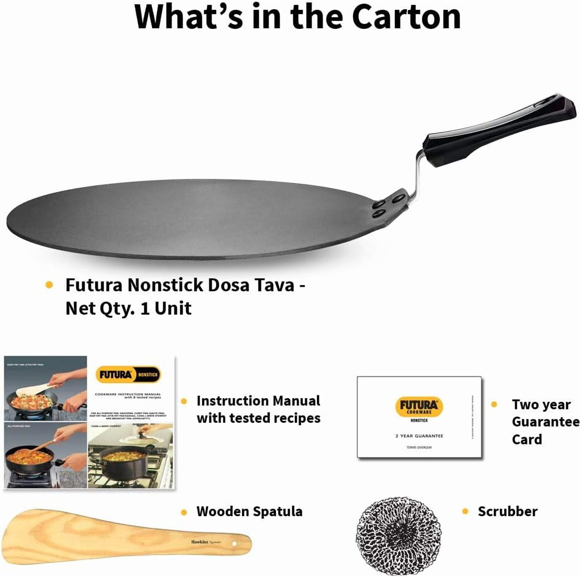 Hawkins Futura Non-stick Flat Dosa Tava Griddle, 11-inch
