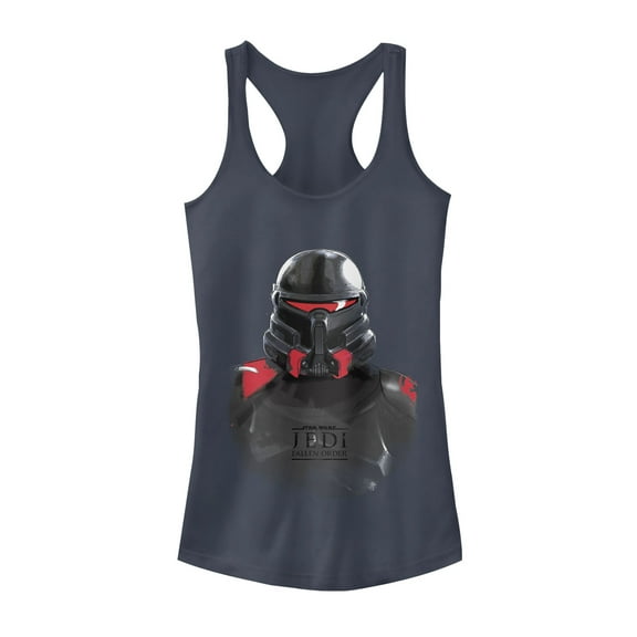 Junior's Star Wars Jedi: Fallen Order Purge Trooper Watercolor Racerback Tank Top Indigo X Small