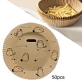 thumbnail image 3 of Revestimientos de pergamino para freidora de aire, revestimientos desechables antiadherentes de 6 pulgadas para freidora de aire, horneado 50 piezas sin blanquear, 3 of 8