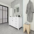 thumbnail image 4 of Sinber 48" x 22" Rectangular Sink White Bathroom Vanity Cabinet with Carrara White Marble Countertop, 4 of 16