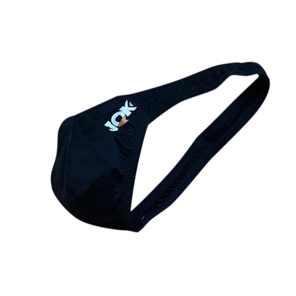 Men's Exotic Apparel Couples Thong Low Rise Ice Silk Underwear for Him and Partner Black L