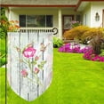 thumbnail image 3 of Wukai Vintage Wood Background with Floral Print Garden Flag 12.5x18 Inch Double Sided Sun-resistant Rain-resistant, Wrinkle-resistant Colorfast(Only Flag), 3 of 7