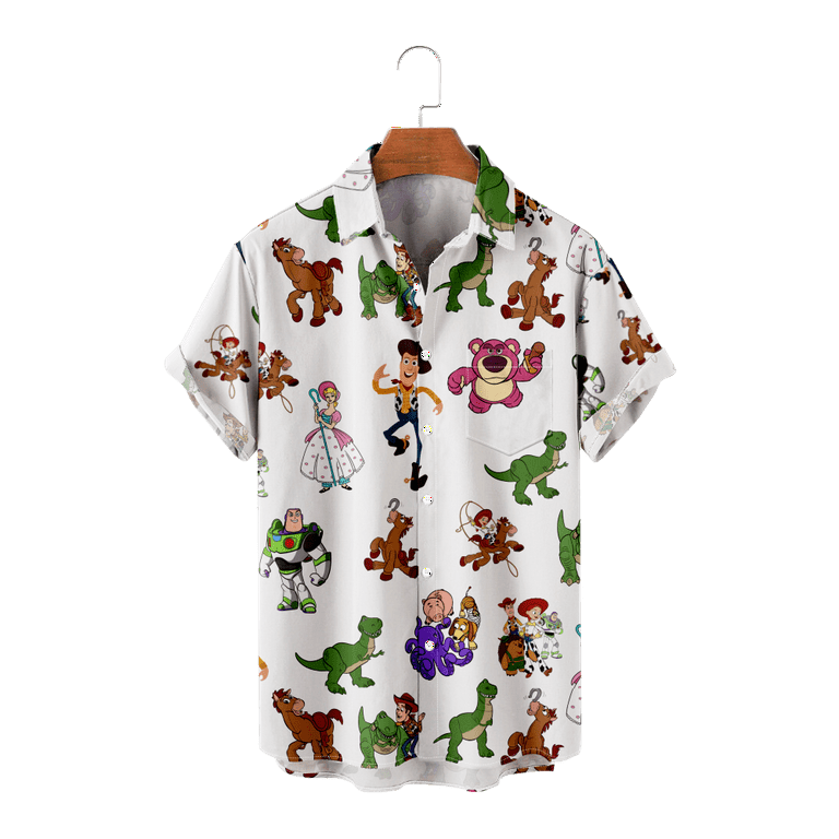 Toy Story theme Shirt Fashion Front Buttons clothing for adult&amp;kid 