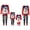 Red, variant on Christmas Family Pajamas Matching Set, Snowman Print Long Sleeve T-shirt with Pants Sleepwear Loungewear