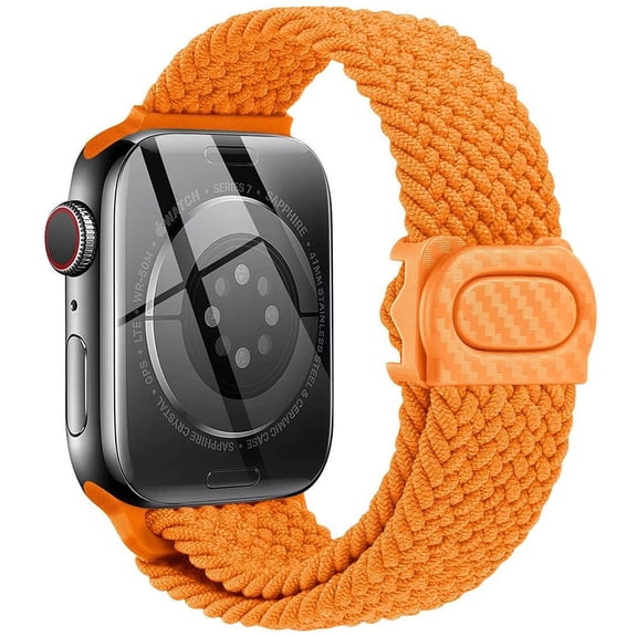 ALMNVO Stretchy Braided Solo Loop Wristbands Compatible with Apple Watch Bands 41mm 40mm 38mm 49mm 45mm 44mm 42mm Nylon Strap for iWatch Series 9 8 7 SE 6 5 4 3 2 1 Ultra