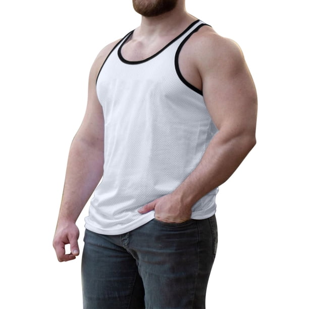 Verano Salir Tops Ejercicio Muscular Fitness Hombres Respirable sin Mangas Camshoulder Top, Camisa Casual Ligera